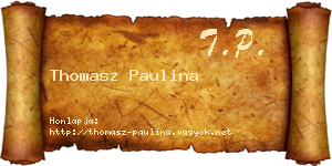 Thomasz Paulina névjegykártya